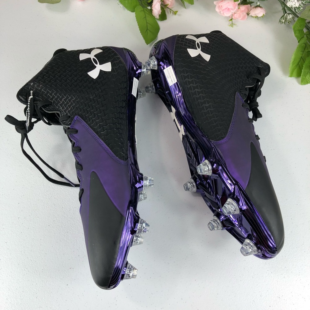 Cleats Under Armour Clutch Fit Purple Size 16 - Picture 3 of 8